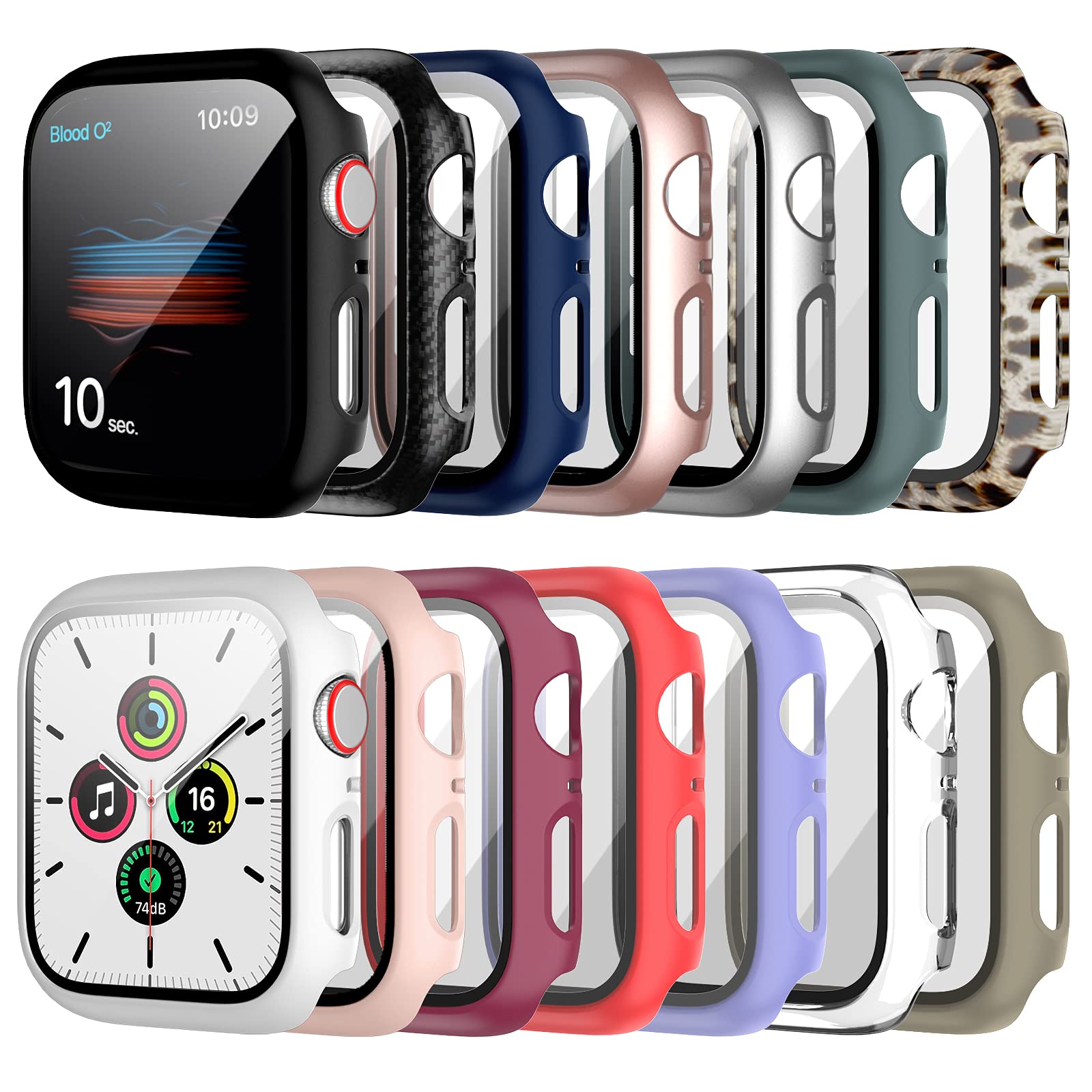 Apple Watch Tempered Glass Case 360 Full Cover 41mm/45mm Apple Watch Tempered Glass Case 360 Full Cover 41mm/45mm